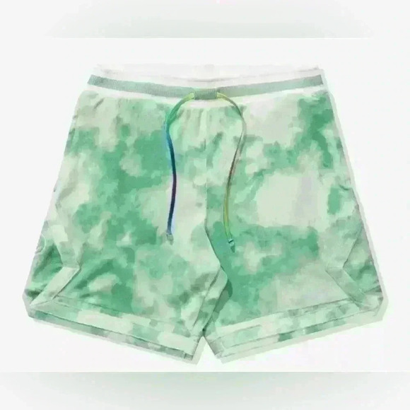 J Balvin Retro 2 Enamel green tie dye shorts - Picture 1 of 2